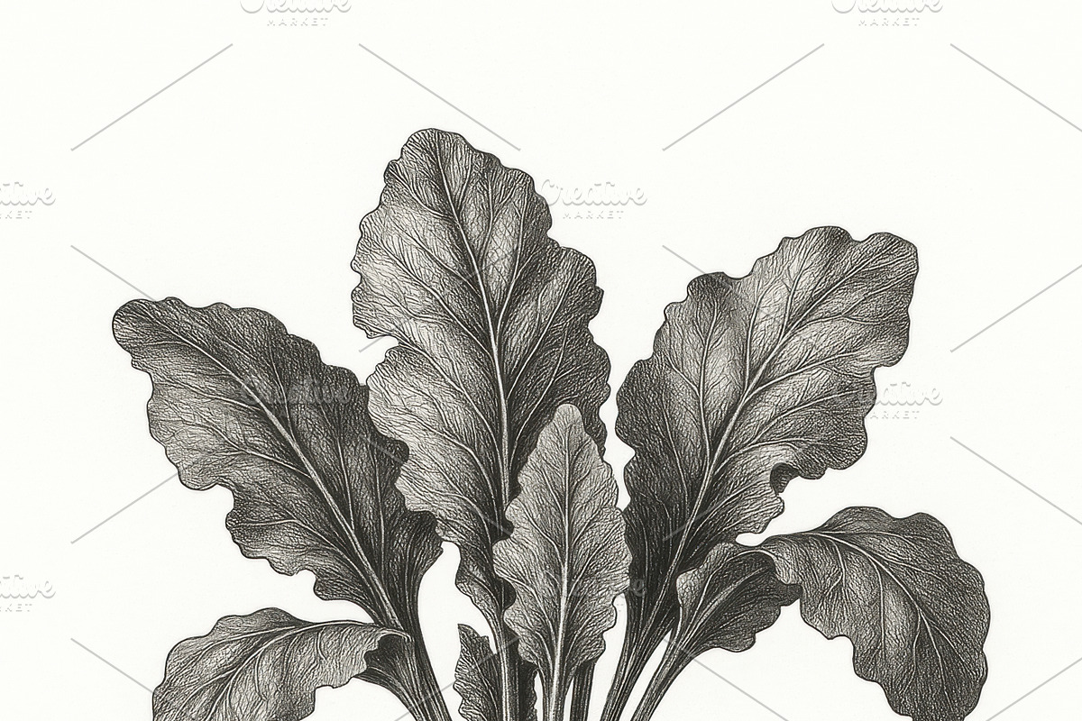 20 Botanical Vegetables Vintage Ink, a Food Illustration by Virgo Studio (Photo 3 of 8)