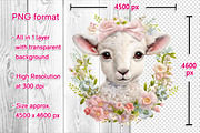 Embroidery Easter Sheep & Flower PNG, an Object Graphic by V Design Creator (Thumbnail 8 of 8)