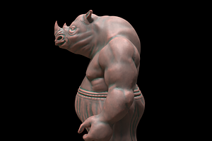 Rhino Character 3d-print Model