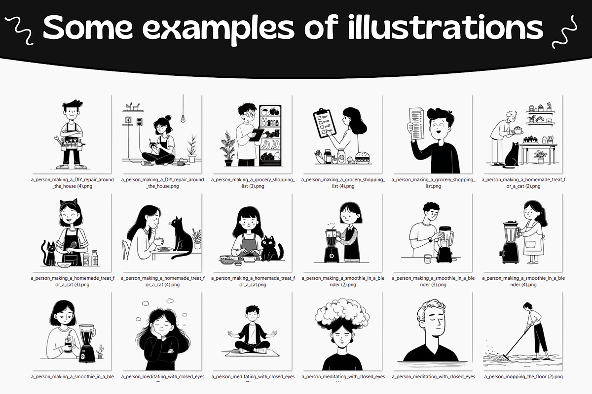 Notion Style Lifestyle Illustration, a Person Illustration by DaisyStudio (Photo 6 of 10)