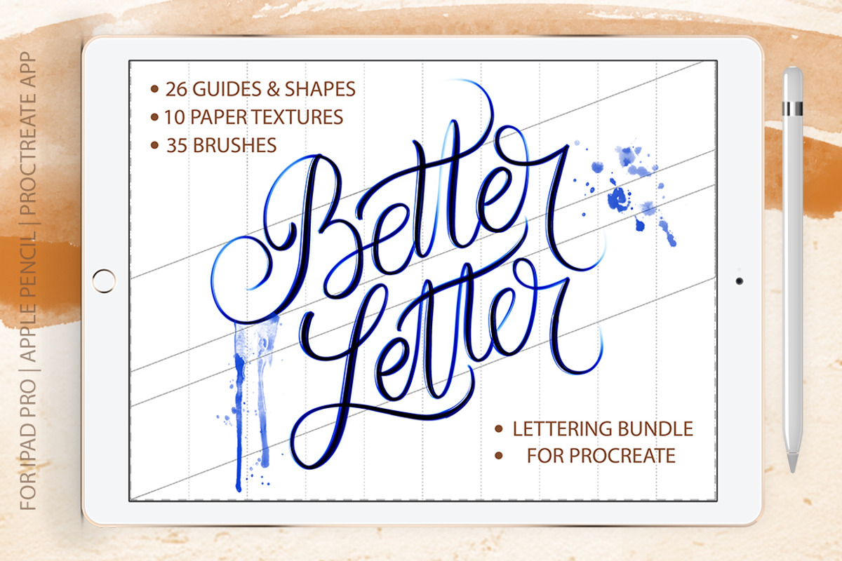 Better Letter. Procreate Set., a Brush Add-On by Red Ink