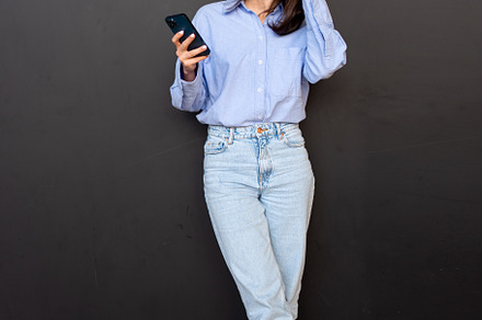 Woman use smartphone Full length, a Person Photo by andreonegin market