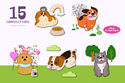 Funny Dogs – Watercolor Illustration, an Animal Illustration by CreativeValuation (Thumbnail 3 of 12)