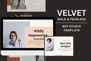 Velvet - Bold Feminine Wix Website, a Wix Template by Design Unique (Thumbnail 1 of 7)