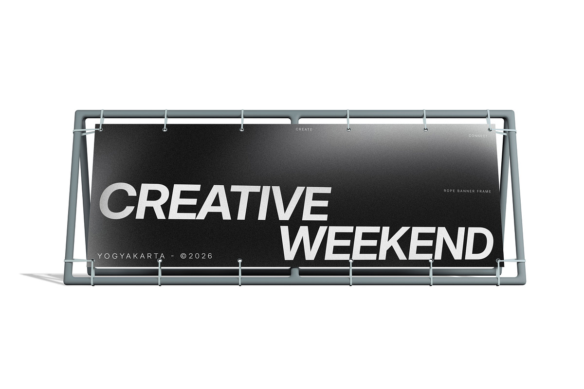 Rope Banner Frame Mockup, an Advertising Mockup by SLAB! Design (Photo 3 of 7)