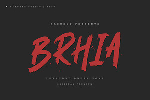 Brhia – Textured Brush Font