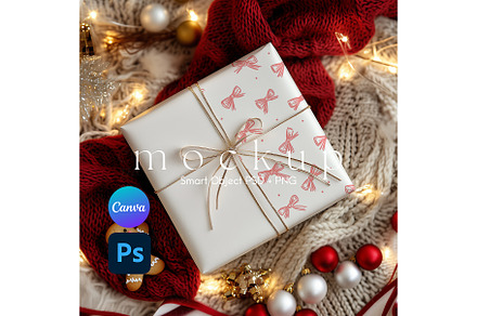 Christmas Wrapping Paper Mockup, a Packaging Mockup by EmpaviMockups
