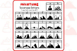 Mountain Doodles - Dingbats Font