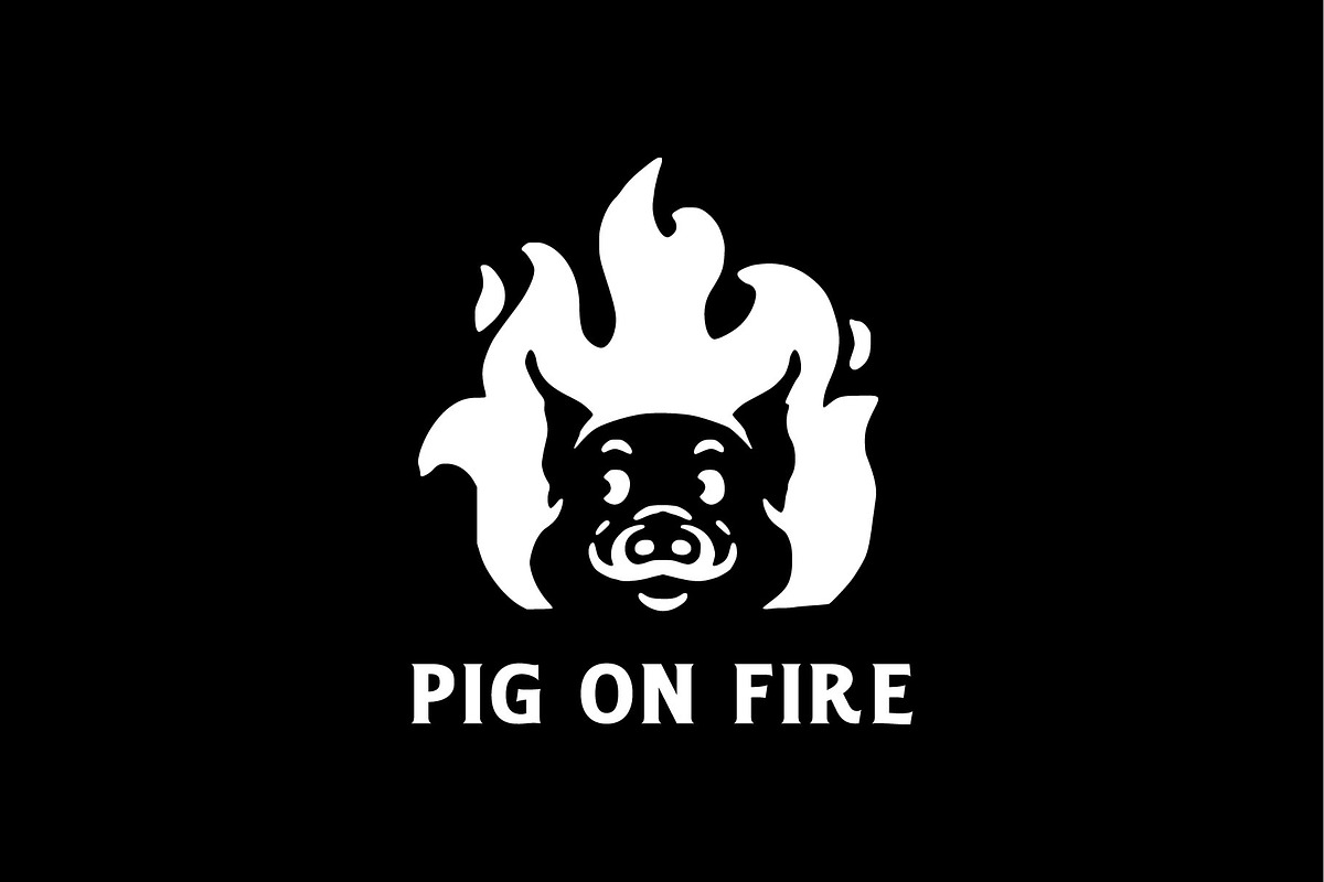 mascot red pig fire hot grill logo, a Branding & Logo Template by Vinsvectory (Photo 3 of 3)