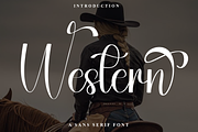 Western, a Handwritten Font by InermediaSTUDIO (Thumbnail 1 of 8)