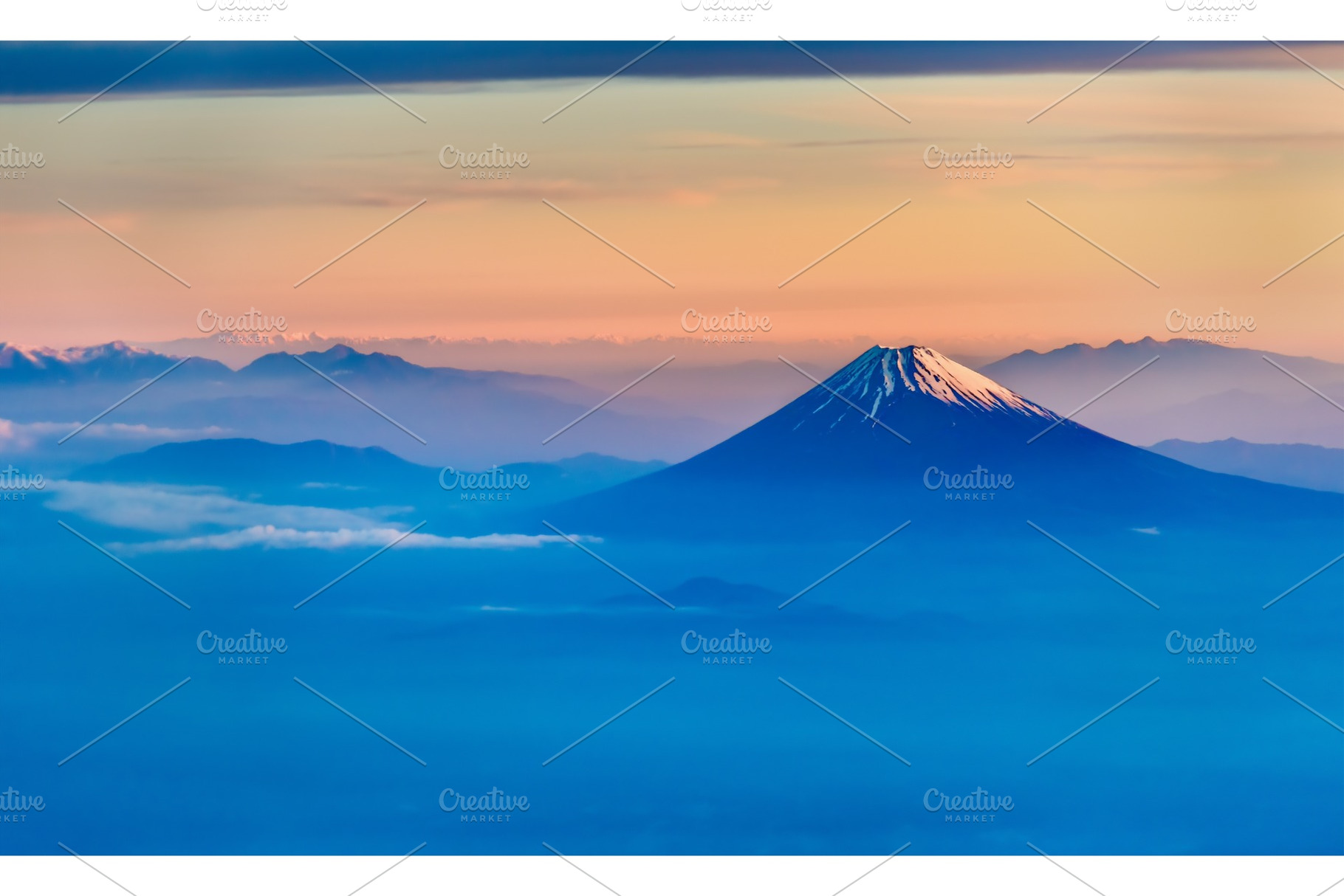 Aerial view of mount fuji in the morning containing fuji, japan, and mountain, a Nature Photo by Leonid Andronov