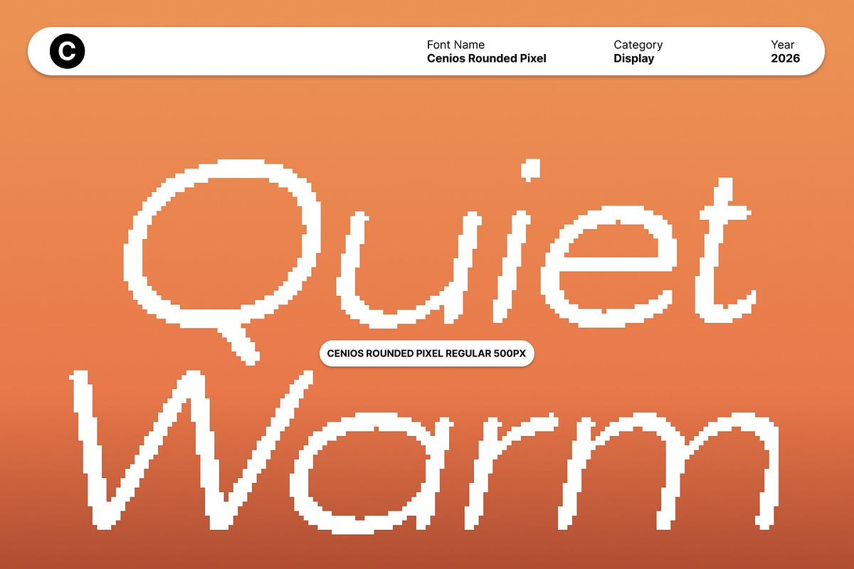 Cenios Rounded Pixel, a Sans Serif Font by Craft Supply Co. (Photo 4 of 8)