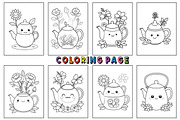 Tea Pot with Flowers Coloring Pages, an Arts & Entertainment Photo by Wow Magic (Thumbnail 3 of 3)