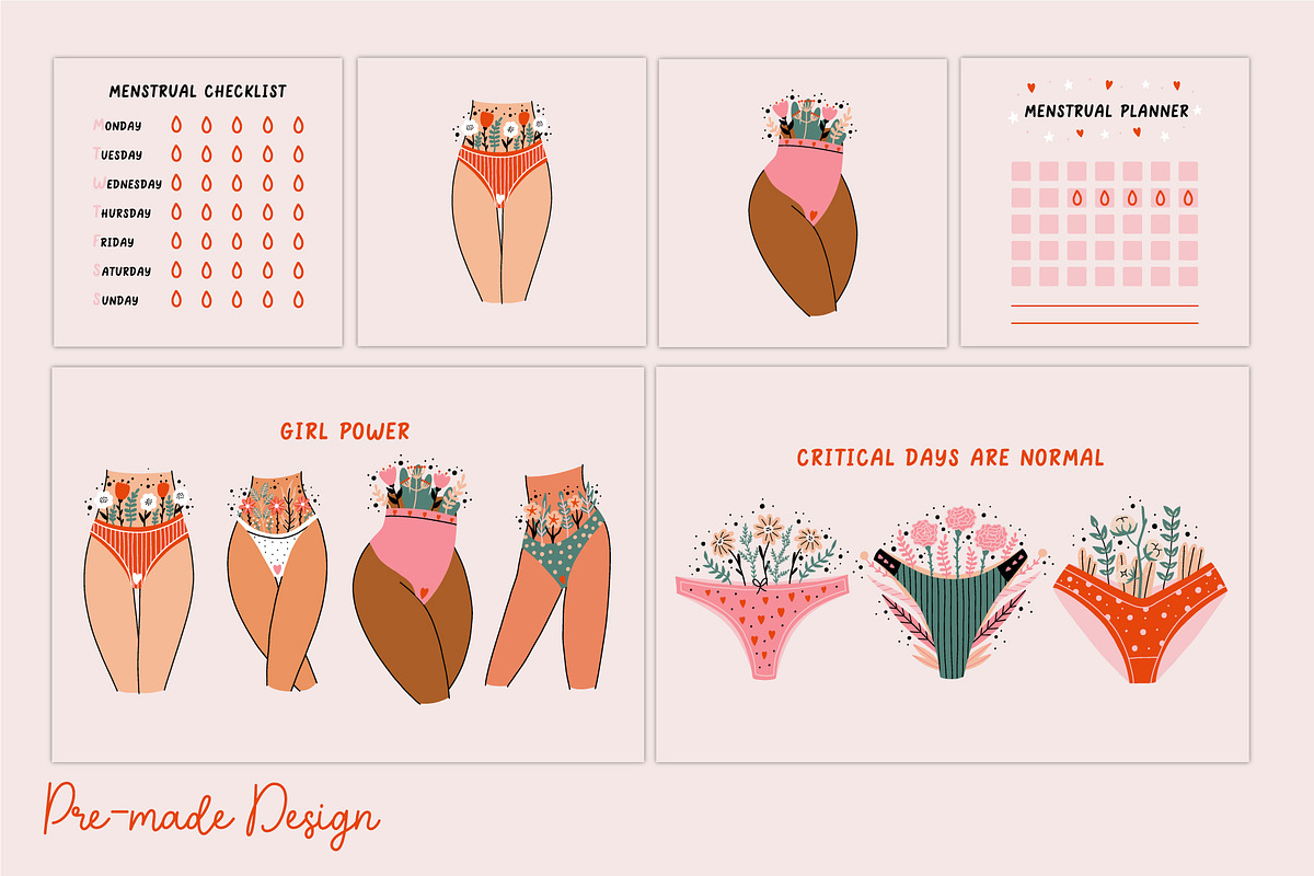 Cool Period Graphics, a Healthcare Illustration by AnkaDrozd (Photo 4 of 8)