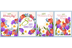 Set of eight march banners. Vector, an Illustration by Elegant Solution