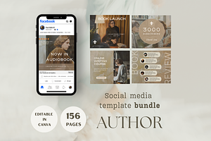 Author social media template bundle