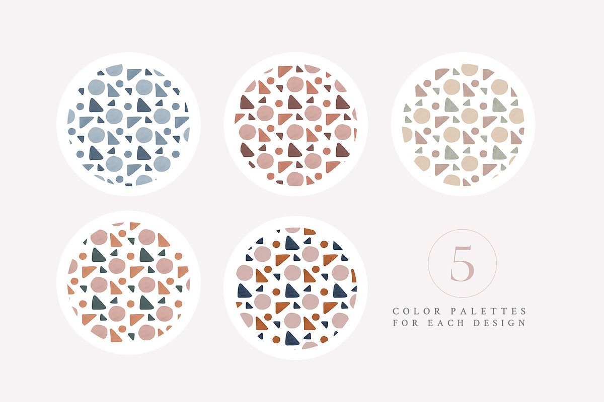 Watercolor Seamless Patterns, a Pattern Graphic by Basia Stryjecka (Photo 7 of 15)