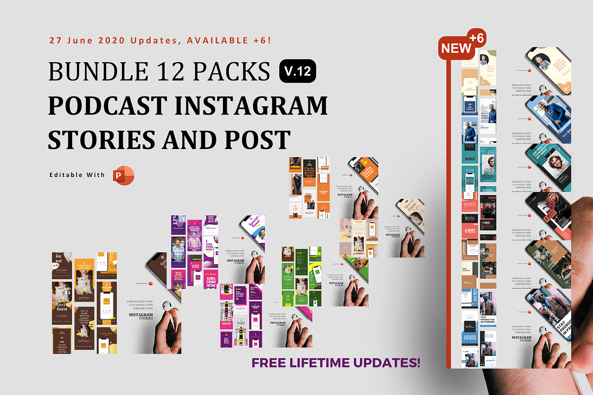 SALE | 12 BUNDLE PODCAST PROMOTION, a Social Media Template by rivatxfz (Photo 1 of 13)