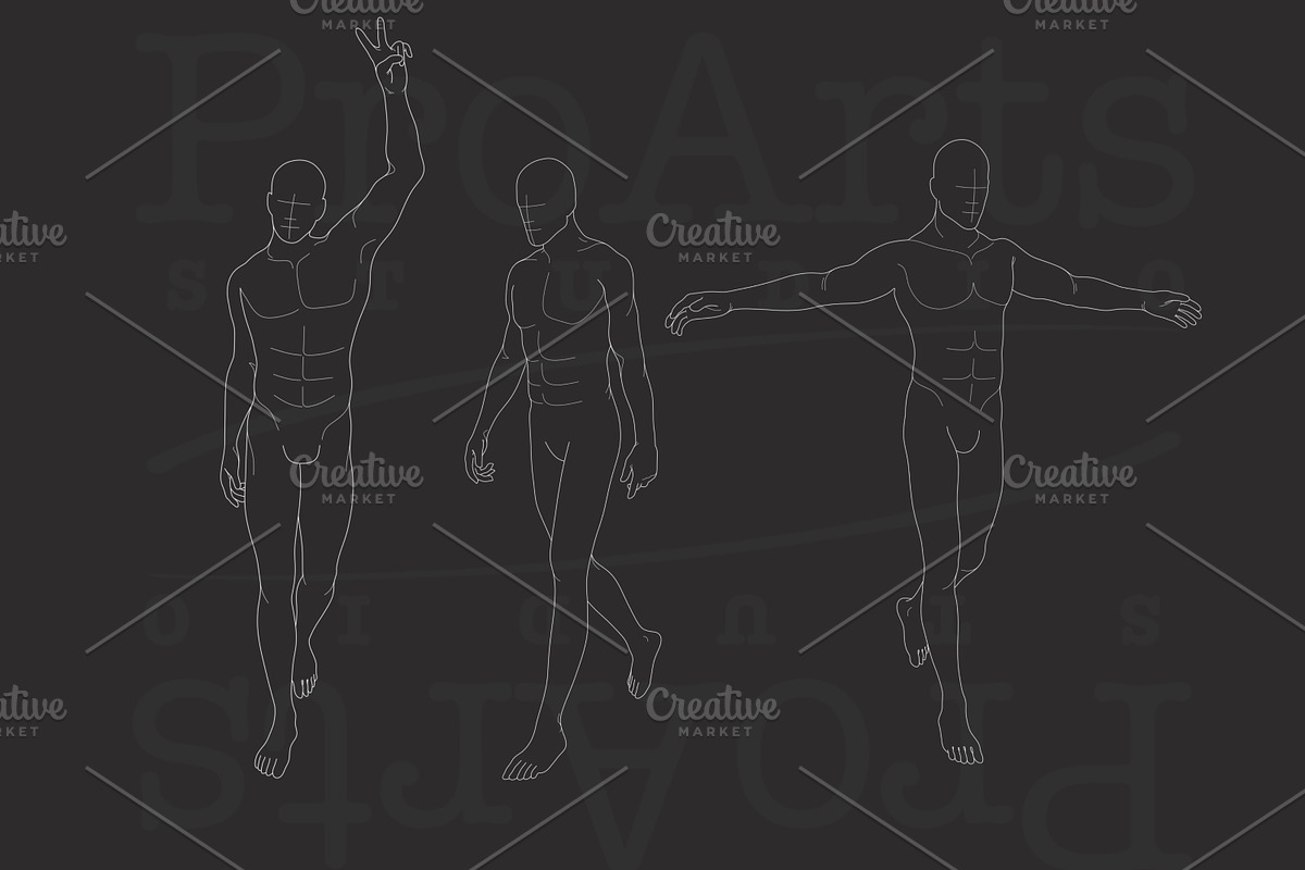 Procreate Figure Guide Stamps, a Brush Add-On by Lucrumplus (Photo 5 of 5)