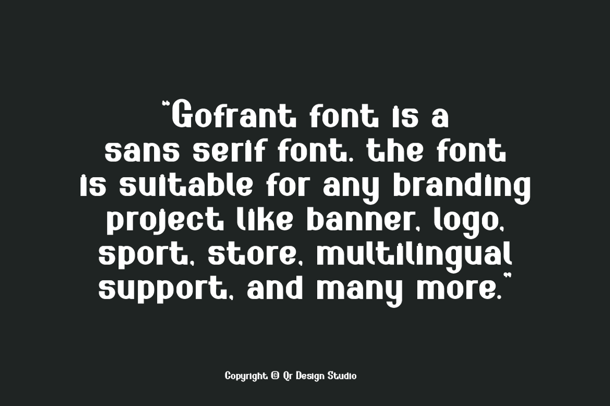 Gofrant - Modern Sans Font, a Sans Serif Font by QR Design Studio (Photo 10 of 12)