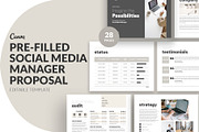 Beige Social Media Proposal Template, a Presentation Template by InkBlue Templates (Thumbnail 1 of 7)