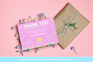 Cute Thank You Card - Edit In Canva