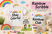 Rainbow Scribble, a Handwritten Font by Wow Magic (Thumbnail 2 of 6)