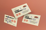 Gradient Geometric Business Card, a Business Card Template by graphicook (Thumbnail 1 of 3)