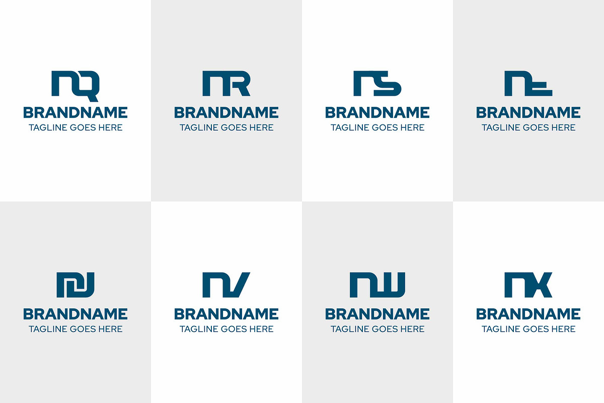 Letters NQ NR NS NT NU NV NW NX Logo, a Branding & Logo Template by Pray Art Design Studio (Photo 1 of 2)