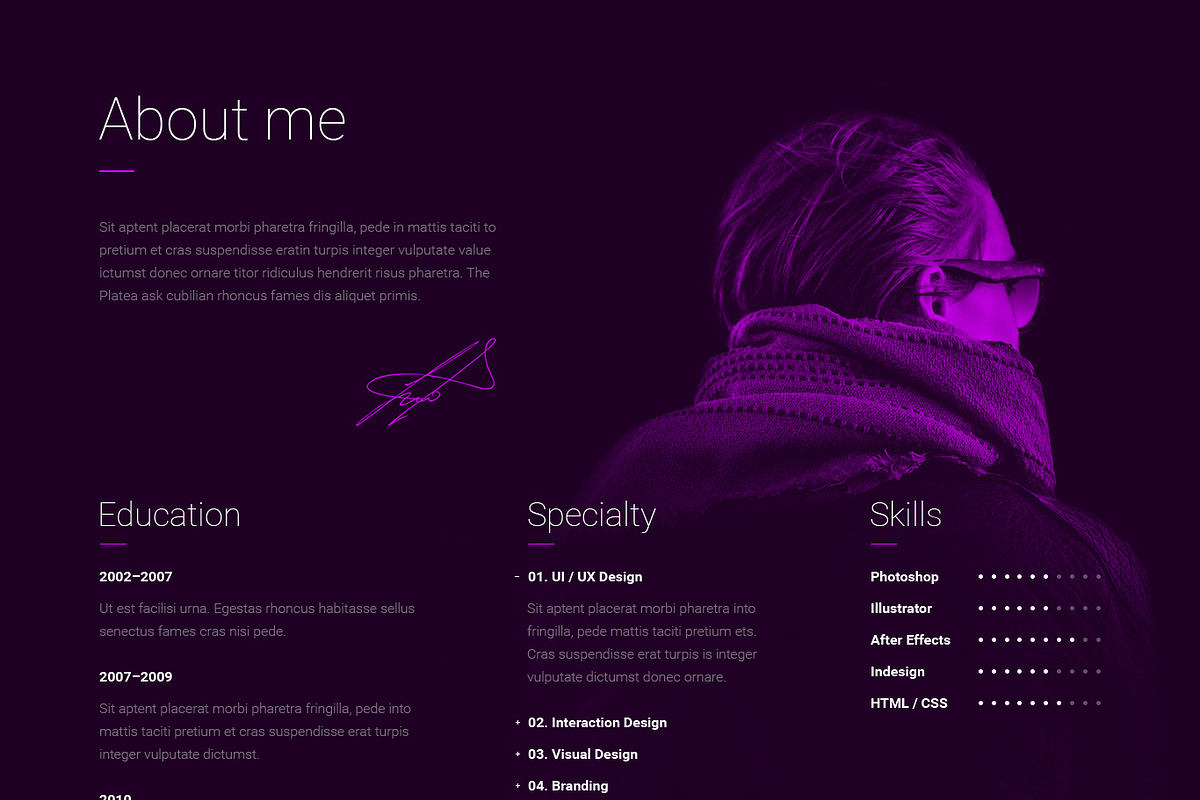Magic7 – Creative HTML Template, a HTML Template by Amber Graphics (Photo 5 of 6)