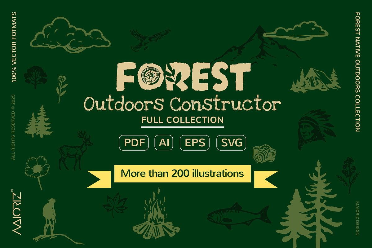Forest Outdoors Constructor, an Object Illustration by Maioriz Shop (Photo 1 of 6)