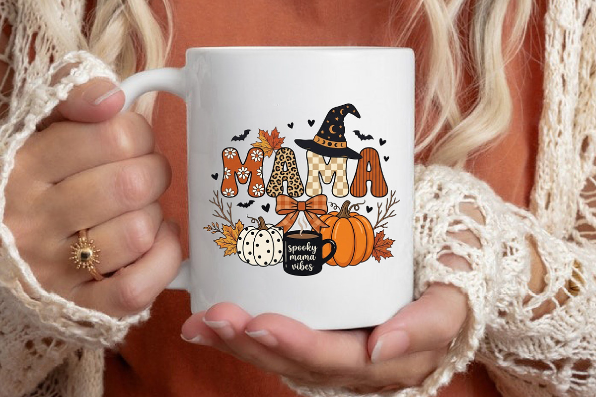 Preppy Fall Halloween Mama Coquette, a Seasonal Illustration by designcity5 (Photo 4 of 4)