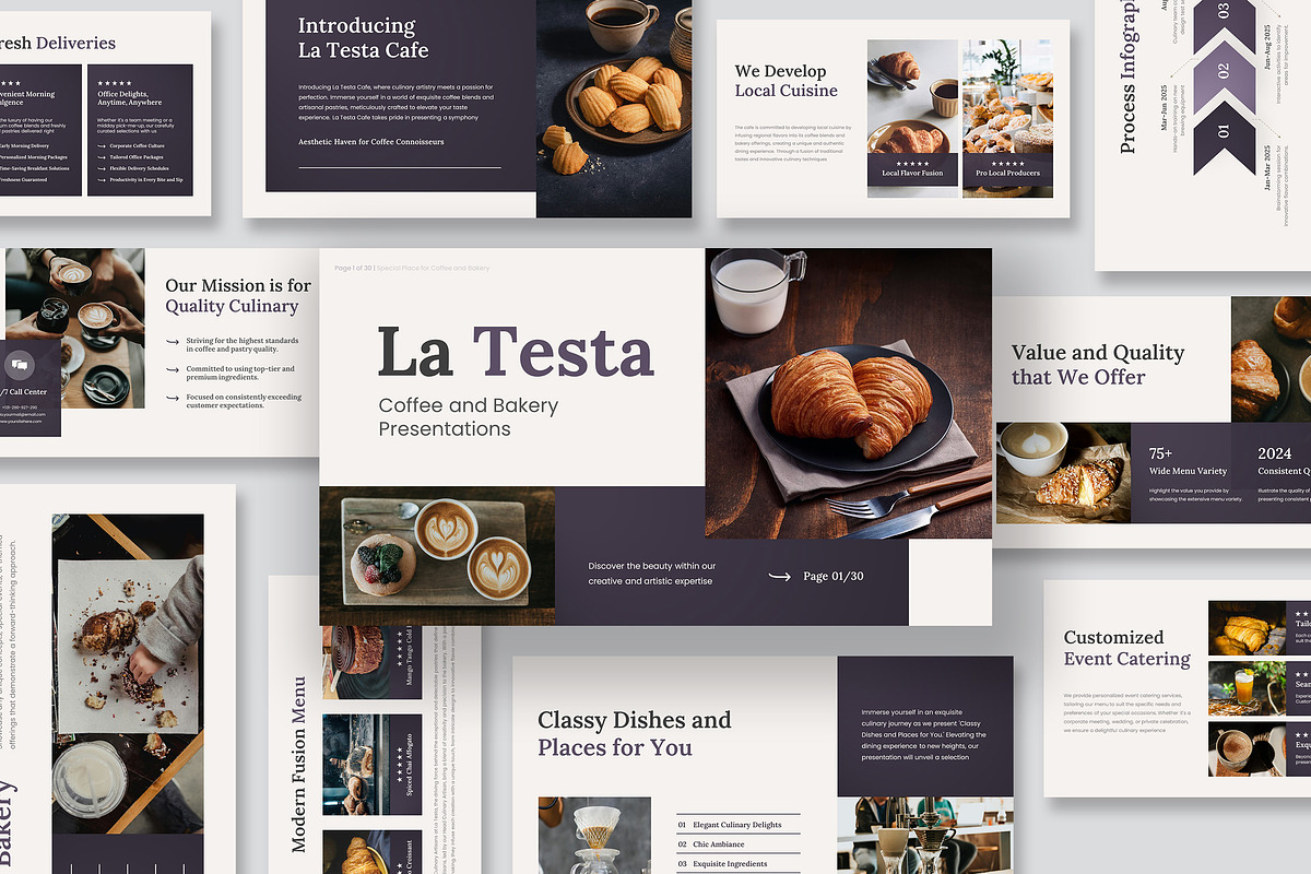 La Testa Coffee & Bakery GSlides, a Presentation Template by kerismaker (Photo 1 of 10)