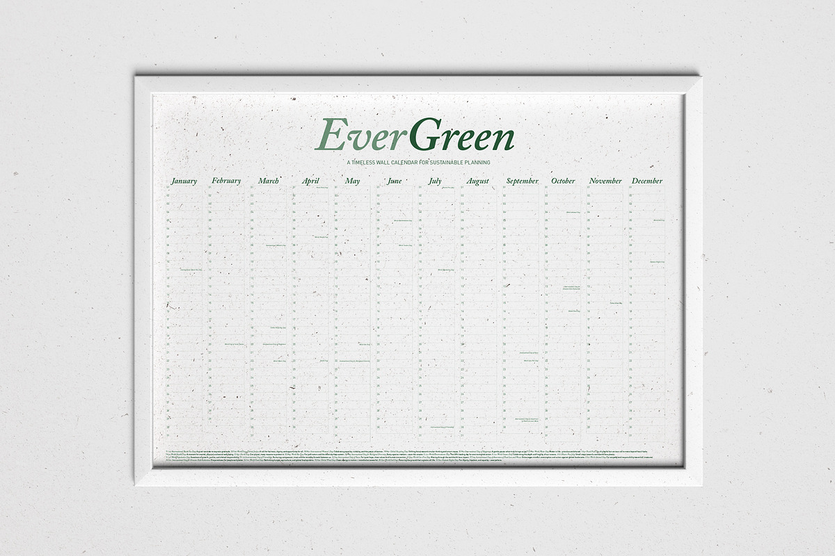 Undated Eco Calendar: Stone Moss preview 5
