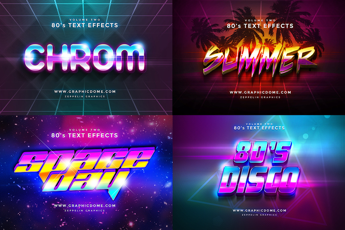 80s Text Effects preview 2
