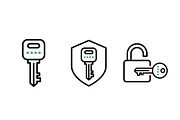 Key Security Access Vector Icon Set, an Object Graphic by Artonix (Thumbnail 2 of 3)