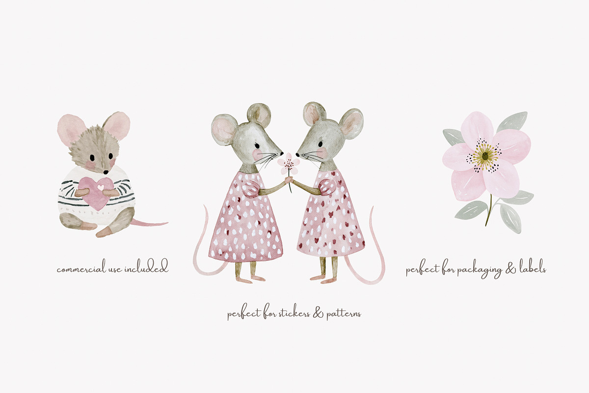 woodland animal clipart set, a Decorative Illustration by Patishop Art (Photo 6 of 7)