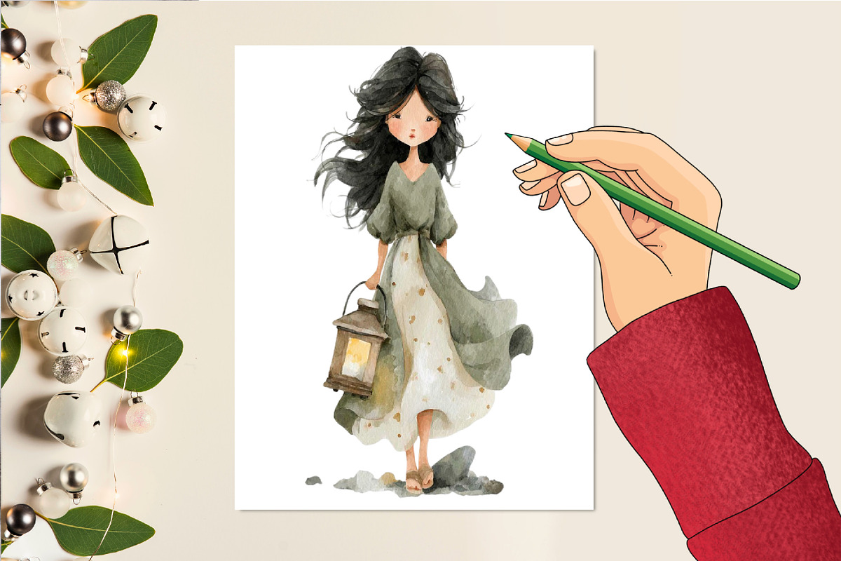 Whimsical Cottagecore Clipart Set, an Illustration by DreamCafeArt (Photo 4 of 6)