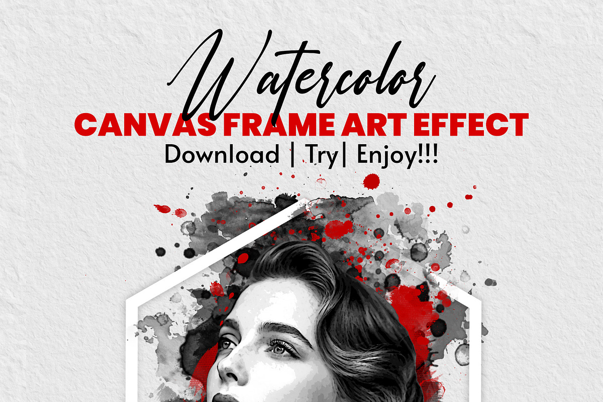 Watercolor Canvas Frame Art Effect, an Action Add-On by MRI STUDIO (Photo 32 of 34)