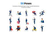 Businessman – Set of 50 Poses, a Person Illustration by 3DMask (Thumbnail 3 of 6)