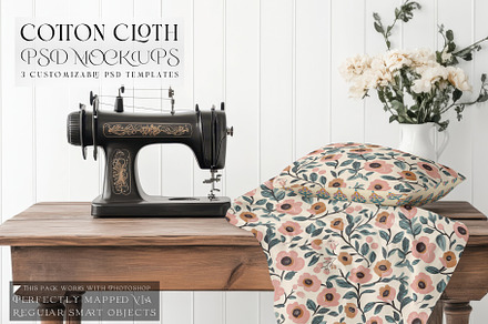 Cotton Cloth Sewing Mockups, a Merchandise Mockup by mock-ups