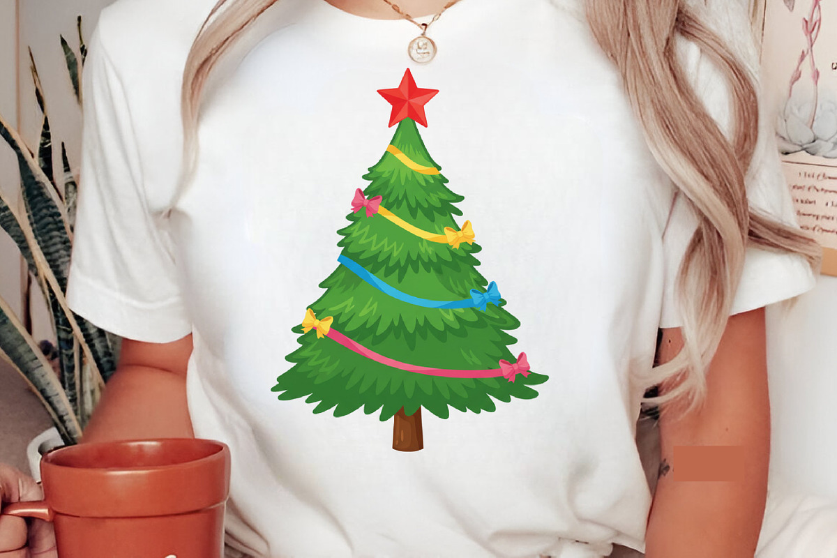 Colorful Coquette Christmas Tree Png, an Illustration by Designking (Photo 4 of 5)
