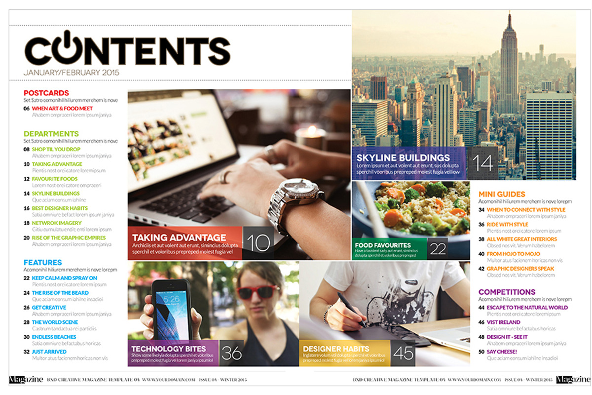 Magazine Template InDesign 04, a Magazine Template by Love Graphic Design (Photo 10 of 34)