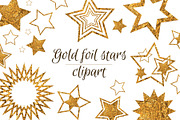 Gold foil stars clipart, an Object Graphic by SweetRenieDesigns (Thumbnail 1 of 4)