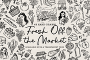 Farmers Market Clipart, Produce, a Food Illustration by The October Creative (Thumbnail 1 of 6)