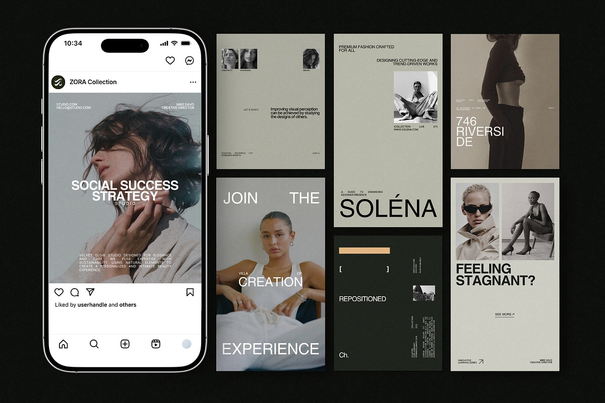 ZORA | Social Media Kit Bundle, a Social Media Template by The Aesthetic Studio (Photo 1 of 10)