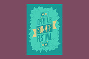 Summer open air vector poster set., a Seasonal Illustration by PoPaShop (Thumbnail 4 of 10)