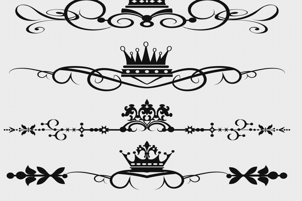 Set Vintage Elements, an Outline Icon by kio (Photo 2 of 3)