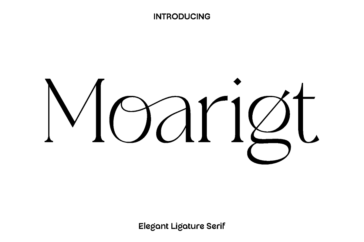Moarigt Elegant Ligature Serif, a Serif Font by Luna Shop (Photo 1 of 10)