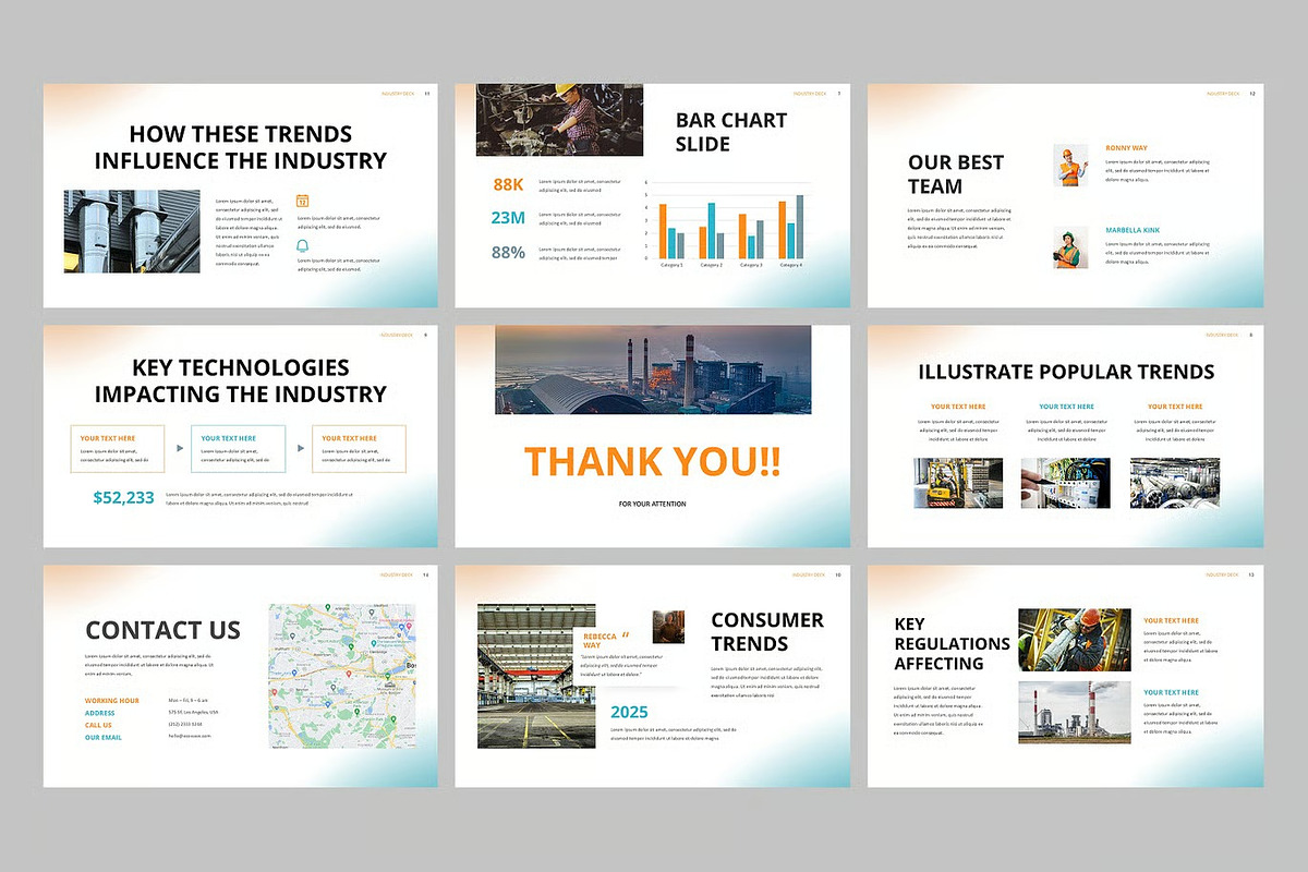 Industry Deck Keynote Templates, a Presentation Template by Fit-tee (Photo 4 of 4)